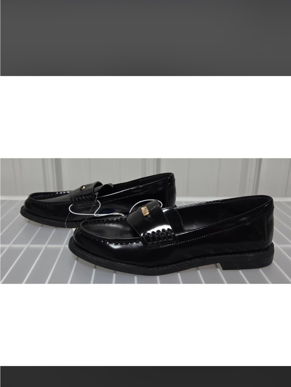 a new day Black Patent Moccasin Loafers